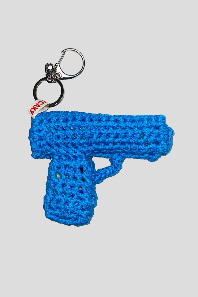 Handgun key ring - Blue
