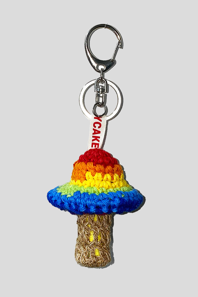 Mushroom key ring - Rainbow