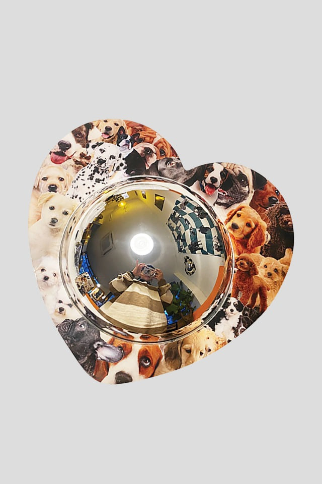 Love Puppy Acrylic Convex Mirror