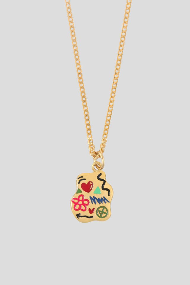 MINI DOODLE NEC SILVER925(18K GOLD PLATED)