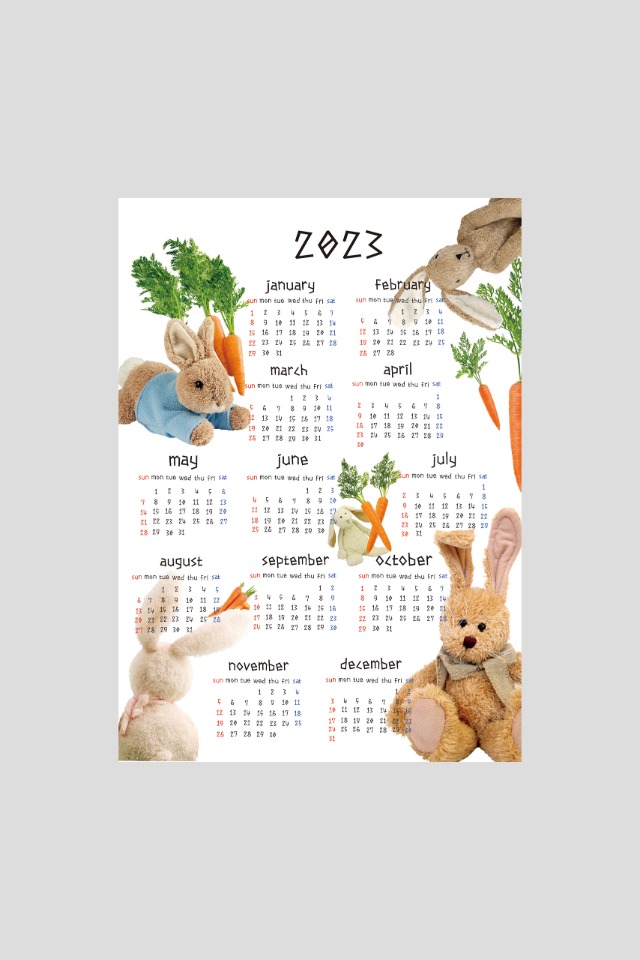 Love Rabbit 2023 Calendar Poster