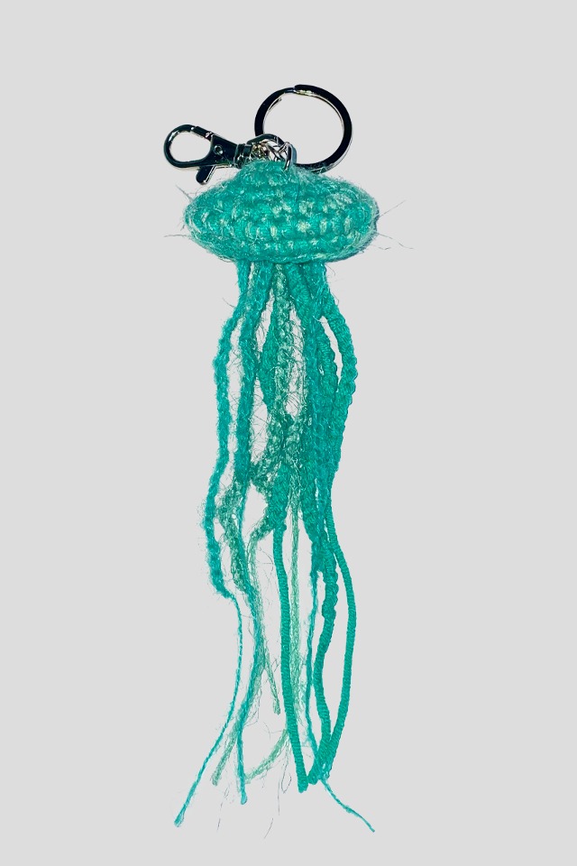 Love Paradise Crochet Jellyfish Keychain