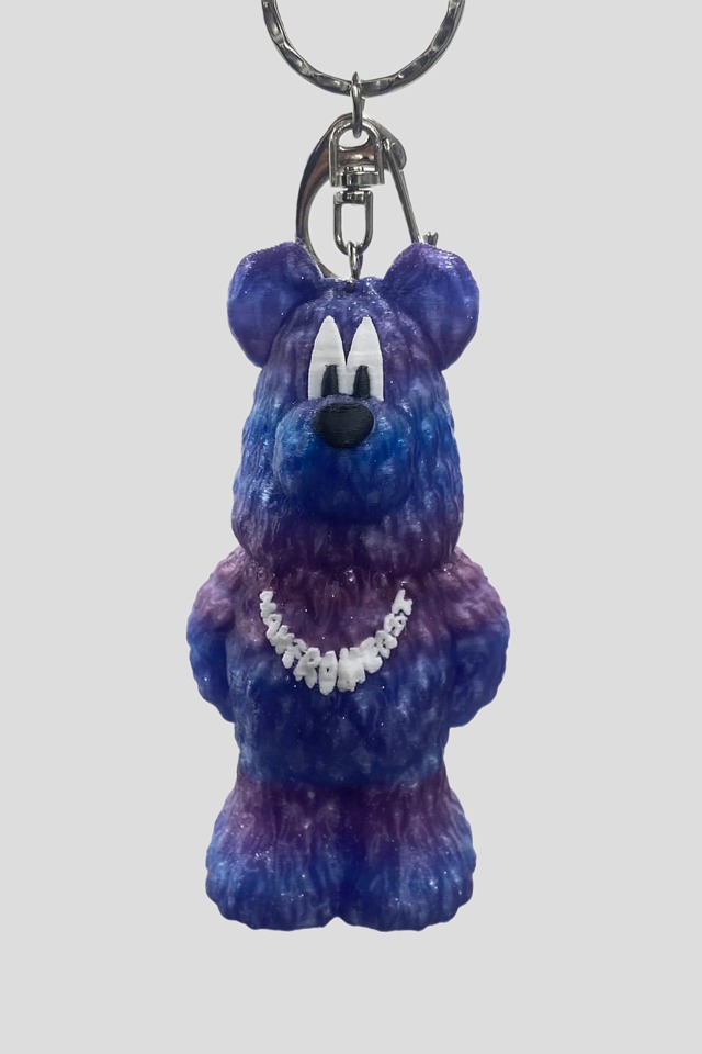 Bear keyring from the east Purple