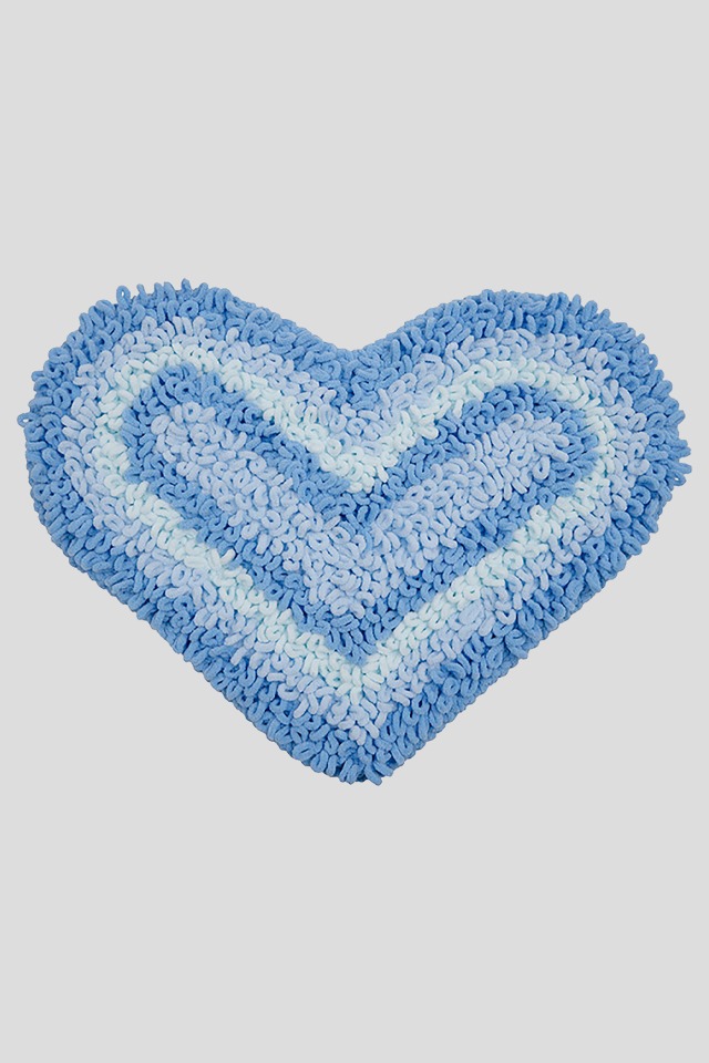 heart beam rug S-size (blue)