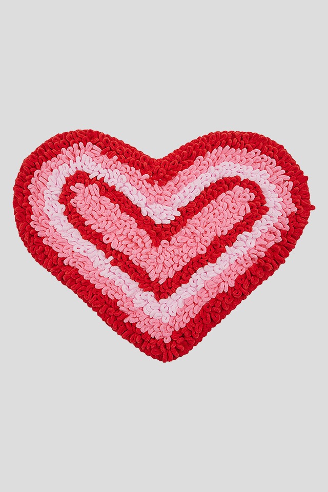 heart beam rug S-size (red)