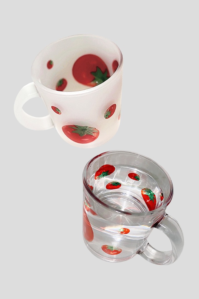 Toy tomato glass mug