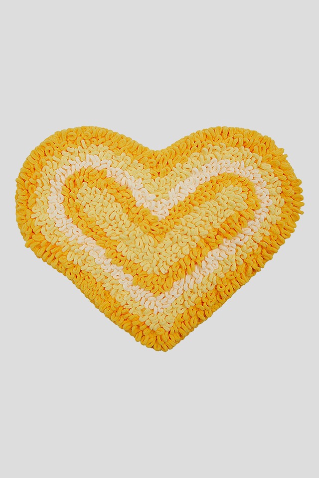 heart beam rug S-size (yellow)