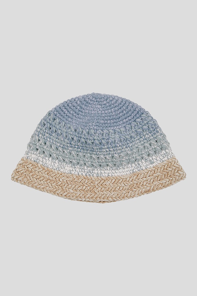 herringbone bucket hat (sea)