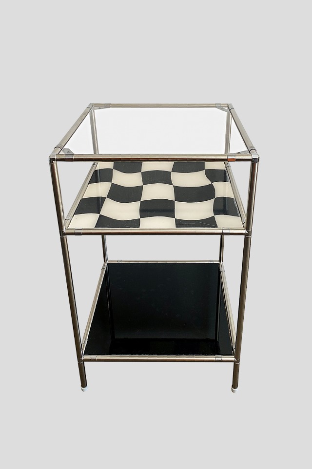 Checkerboard Glass Shelf